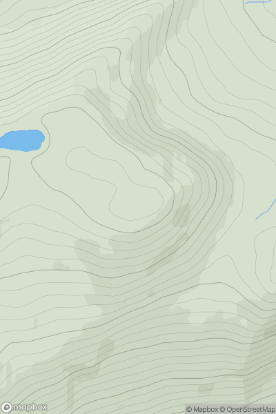 Thumbnail image for Creag Ruadh [Loch Lochy to Loch Laggan] showing contour plot for surrounding peak